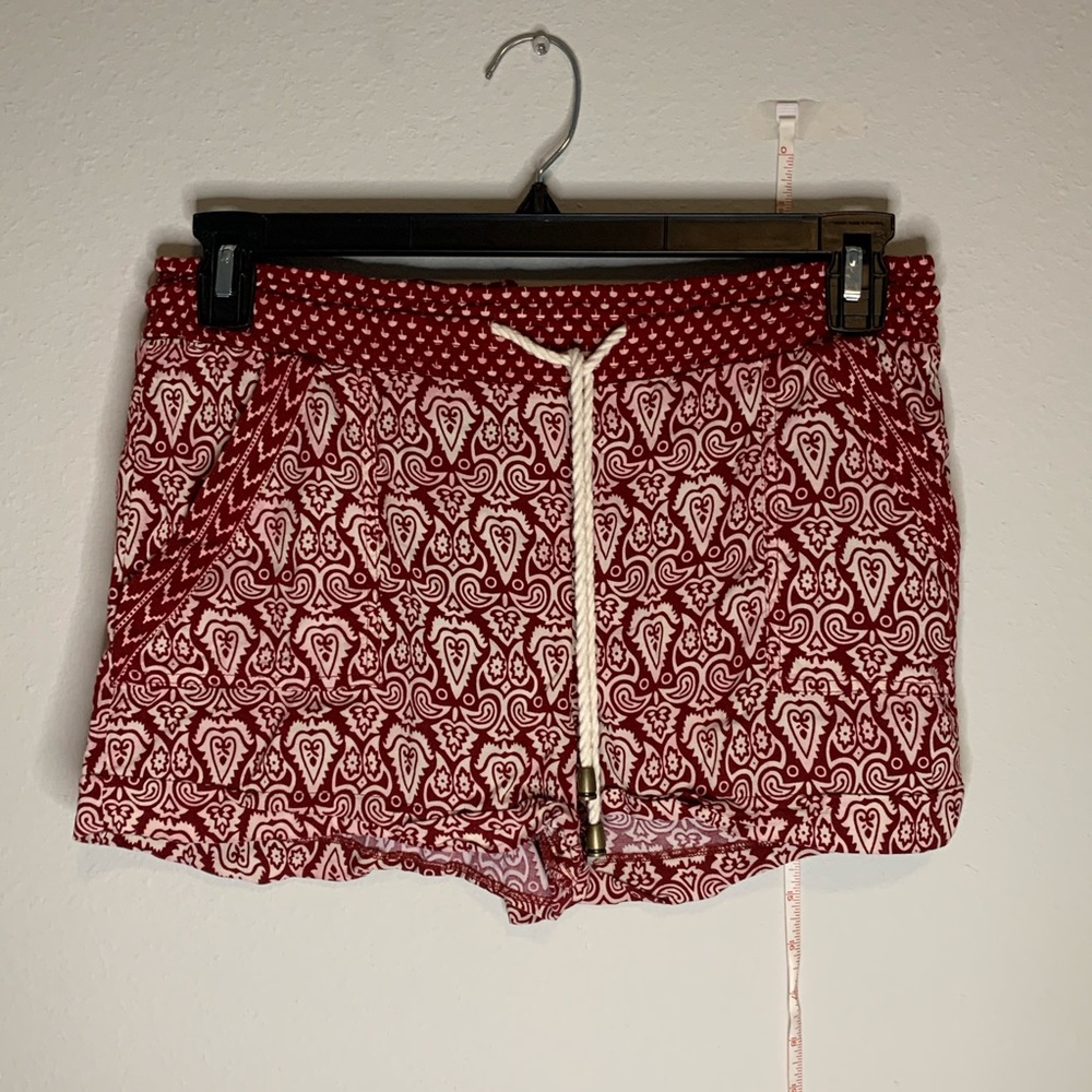 red and white shorts